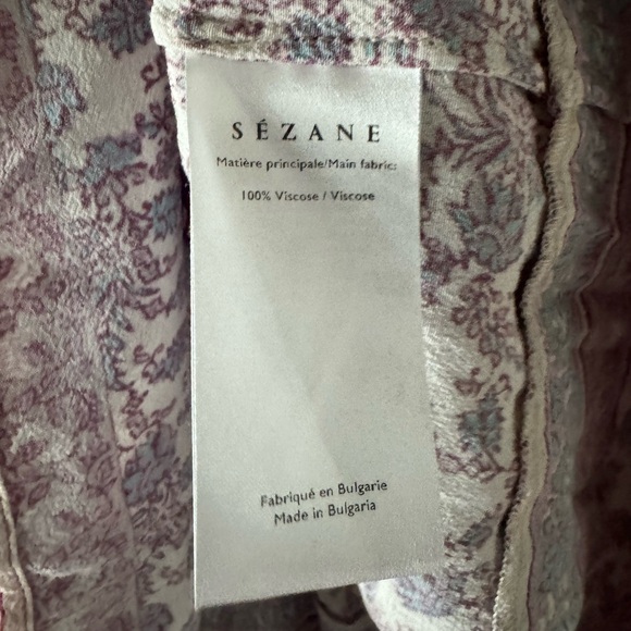 Sèzane Courte Lio Dress Mini Flowers Violet FR36 - Picture 10 of 11